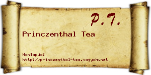 Princzenthal Tea névjegykártya